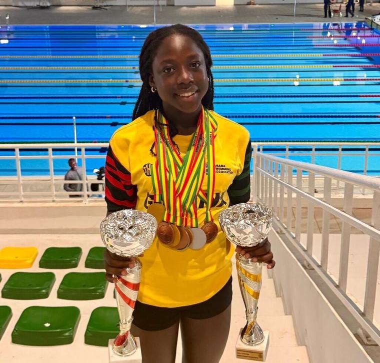 Jada Yankey bags six individual medals at 2026 Africa Aquatics Zone II Championships
