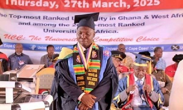 Nsawam inmate earns first-class UCC degree, wins master's scholarship