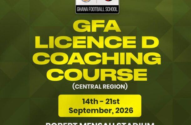 GFA to organise Licence D Coaching Course in Central Region on September 14